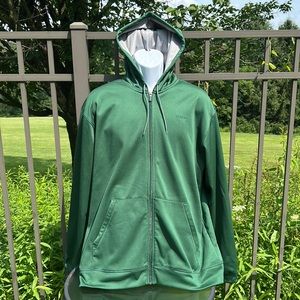 Reebok Hooded full Zip Green Sweatshirt Size XL